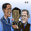 Cartoon: Prime Minister G8 stand out? (small) by takeshioekaki tagged g8,japan,sarközy,obama