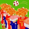 Cartoon: Sushi (small) by takeshioekaki tagged football