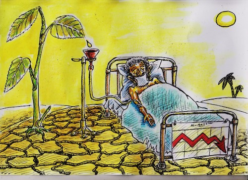 Cartoon: AfricaAfrica (medium) by vadim siminoga tagged water,covid,africa,corruption,poverty,vaccine,ecology
