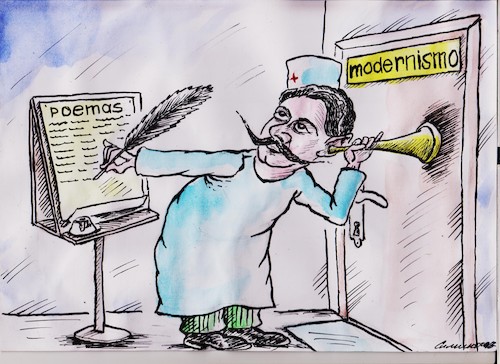 Cartoon: Dichter (medium) by vadim siminoga tagged philosophie,poesie,moderne,klassik