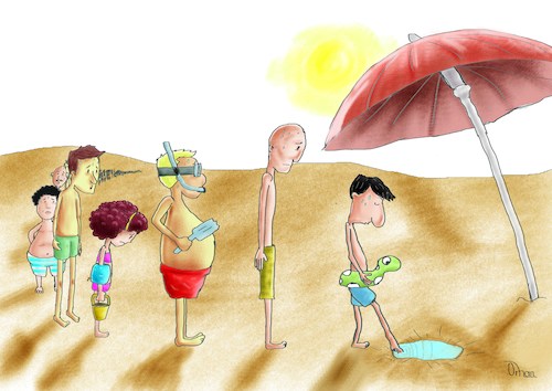 Cartoon: Life Without Water 2 (medium) by Orhan ATES tagged water,life,human,nature,world,danger,swim,pool,summer,temperature,global