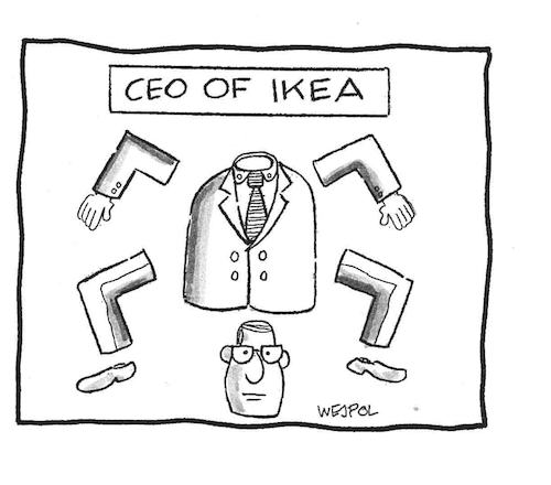 Cartoon: IKEA (medium) by Werner Wejp-Olsen tagged ikea,furniture,sweden,kamprad,ingvar