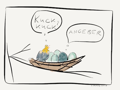 Cartoon: Kuck kuck (medium) by Schön tagged vögel,kuckuck,kuck