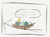 Cartoon: Man kann schon draußen sitzen (small) by Schön tagged spring,birds,frühling,angeber,vögel