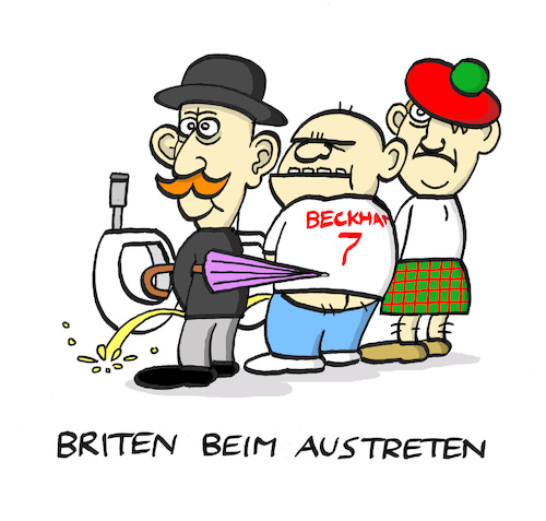Cartoon: Brexitallegorie (medium) by Bregenwurst tagged brexit,eu,austritt,großbritannien,pissoir