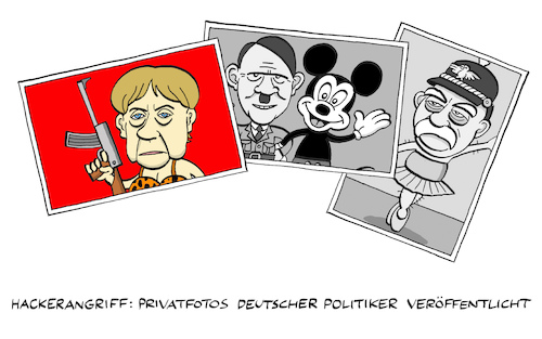 Cartoon: Gehacktes (medium) by Bregenwurst tagged hackerangriff,datenklau,politiker,merkel,hitler,bismarck