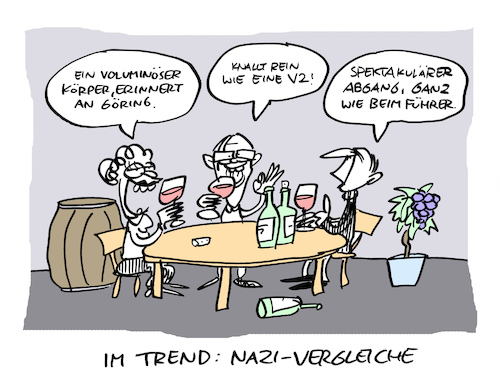 Cartoon: Lyrik (medium) by Bregenwurst tagged nazi,vergleich,dfb,keller,koch,wein