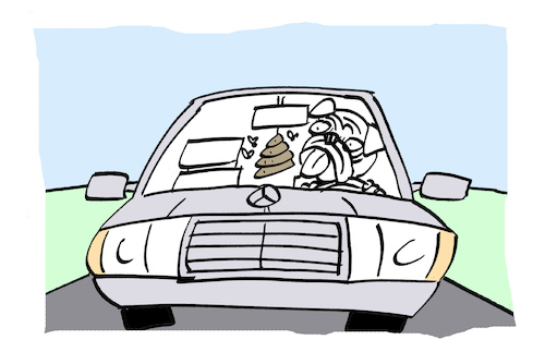 Cartoon: Odeur (medium) by Bregenwurst tagged duftbaum,hund,kot,auto