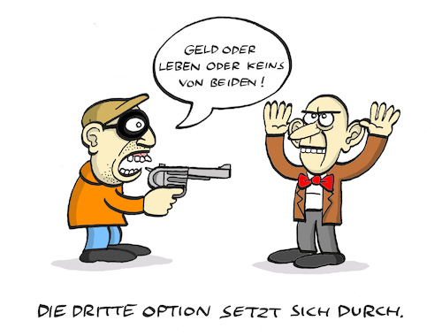 Cartoon: Optionales (medium) by Bregenwurst tagged dritte,option,drittes,geschlecht,divers,gender,raubüberfall
