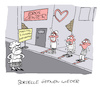 Cartoon: Freude (small) by Bregenwurst tagged coronavirus pandemie abstand bordell puff rotlicht lockerung
