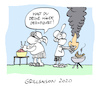 Cartoon: Grille (small) by Bregenwurst tagged coronavirus,pandemie,desinfektionsmittel,grill,brennbar