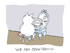 Cartoon: Rendezvous (small) by Bregenwurst tagged sau,schwein,decken,gülle,lockenwickler