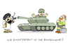 Cartoon: Wehrlos (small) by Bregenwurst tagged bundeswehr,einsatzbereitschaft,panzer,militär,taliban