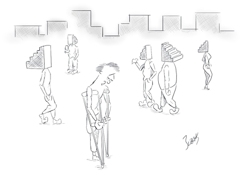 Cartoon: life without disabilities (medium) by bakcagun tagged life,without,disabilities