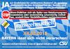 Cartoon: Auf zur nächsten Demo in Bayern! (small) by Andreas Kohlmann tagged anstand,ausgehetzt,ausgeheuchelt,bayern,bayerisch,bekenntnis,csu,demo,deutschland,freistaat,großdemo,grundwerte,hetzkampagne,politik,politisch,scheinheilig,stop,verarschen,verhetzen,vorbildfunktion