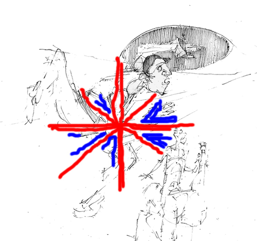 Cartoon: Brexit now (medium) by herranderl tagged may,dance,europa,uk