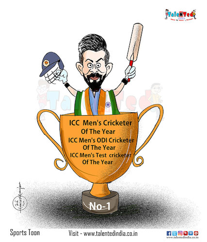 Cartoon: Today Cartoon On Virat Kohli (medium) by Talented India tagged 