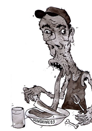 Cartoon: hungriness (medium) by Barcarole tagged hungriness