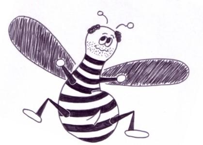 Cartoon: Bumblebee (medium) by Finn tagged school,bumblebee,biology