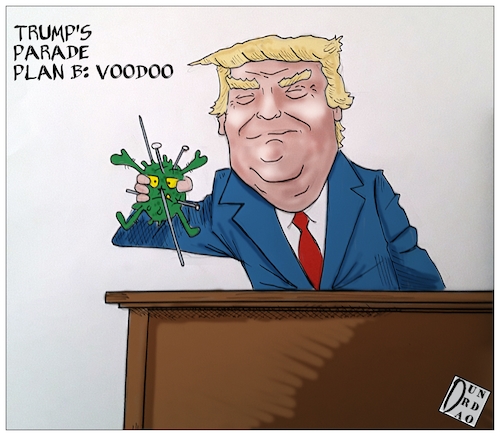 Cartoon: Crazy trump (medium) by Christi tagged trump,covid,usa,crazy,america