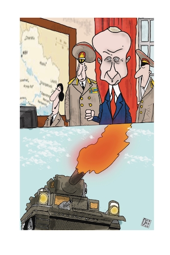 Cartoon: Mosca si prepara (medium) by Christi tagged mosca,ucraina,guerra,putin,russia