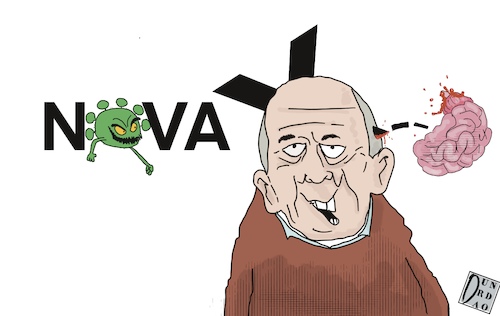 Cartoon: No vax (medium) by Christi tagged no,vai,vaccino,pandemia,covid