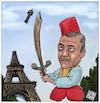 Cartoon: Crociate (small) by Christi tagged erdogan,macron,crociate,parigi,istambul