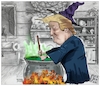Cartoon: POTION TO disappear (small) by Christi tagged usa,trump,covid,potion,infezione,pandemia