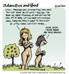 Cartoon: adam eve and god 03 (small) by mortimer tagged mortimer,mortimeriadas,cartoon,comic,gag,adam,eve,god,bible,paradise,eden,biblical,christian,original,sin,sex,nude,toons,hairy,belly,blonde