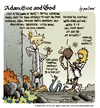 Cartoon: Adam Eve and God 42 (small) by mortimer tagged mortimer mortimeriadas cartoon comic biblical adam eve god snake paradise bible