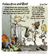Cartoon: Adam Eve and God 43 (small) by mortimer tagged mortimer mortimeriadas cartoon comic biblical adam eve god snake paradise bible