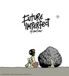 Cartoon: future imperfect (small) by mortimer tagged future,imperfect,postapochalyptic,mortimer,mortimeriadas,desert,primitivism,involution,rewilderness,naked,nudism,stone,cosmic,psychedelic,intergalactic,god