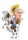 Cartoon: Cowboy trump (small) by komikportre tagged caricature,trump