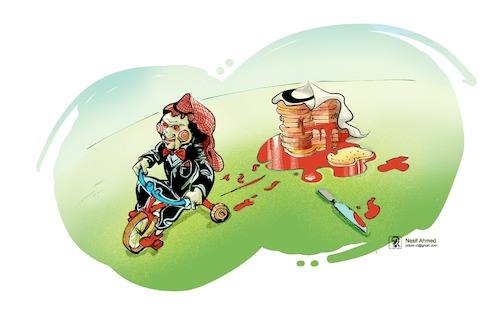 Cartoon: Served Jamal Khashoggi . (medium) by Nasif Ahmed tagged jamalkhashoggi,cartoon,politicalcartoon
