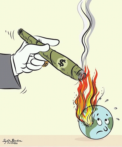 Cartoon: climate change (medium) by Sajith Bandara tagged amazon,rainforest,is,burning