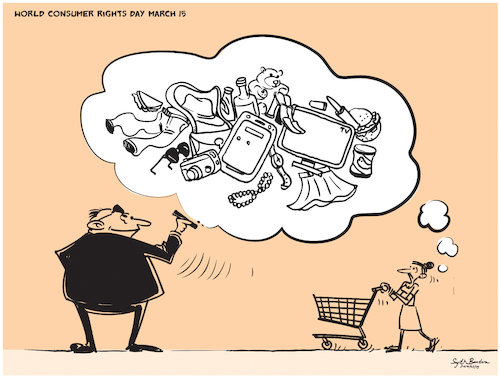 Cartoon: world consumer rights day (medium) by Sajith Bandara tagged consumer,rights
