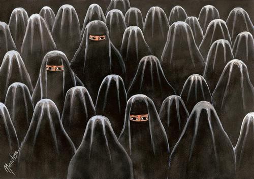Cartoon: Costume (medium) by menekse cam tagged costume,women,sharia,freedom