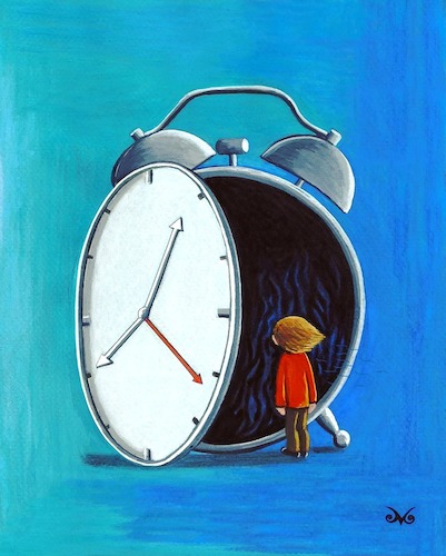Cartoon: Time (medium) by menekse cam tagged time,beyond,dark,unknown,clock