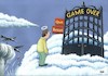 Cartoon: Game Over (small) by menekse cam tagged play,game,over,quit,restart,win,war