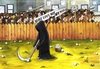 Cartoon: No War2 (small) by menekse cam tagged love,war,people,world,activists,the,angel,of,death,golf