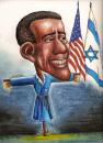 Cartoon: Obama (small) by menekse cam tagged america israel obama