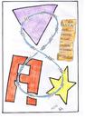 Cartoon: purple triangle yellow star (small) by skätch-up tagged lila,winkel,gelber,stern,purple,triangle,yellow,star,nazis,faschismus,kz,dachau,bergen,belsen,rush,geddy,lee