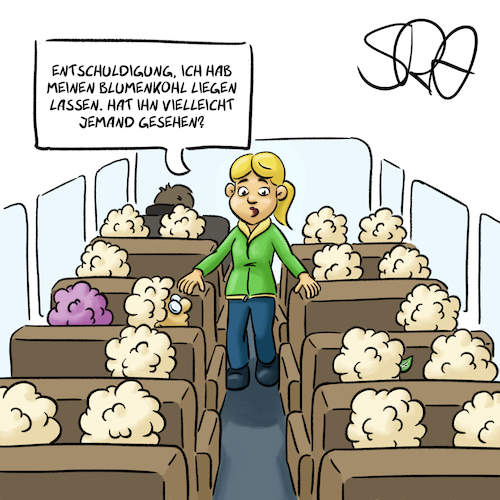 Cartoon: Blumenkohl-Omas (medium) by Sven Raschke tagged frisuren,mode,oma,bus,gemüse,frisuren,mode,oma,bus,gemüse,blumenkohl