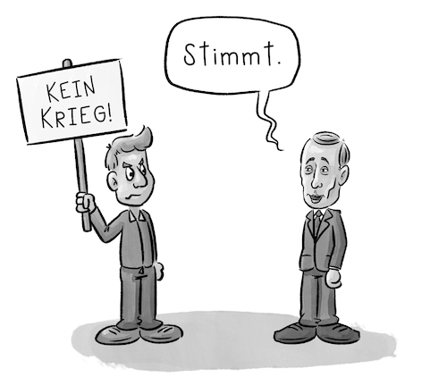 Cartoon: Kein Krieg (medium) by Sven Raschke tagged krieg,ukraine,putin,russland,krieg,ukraine,putin,russland