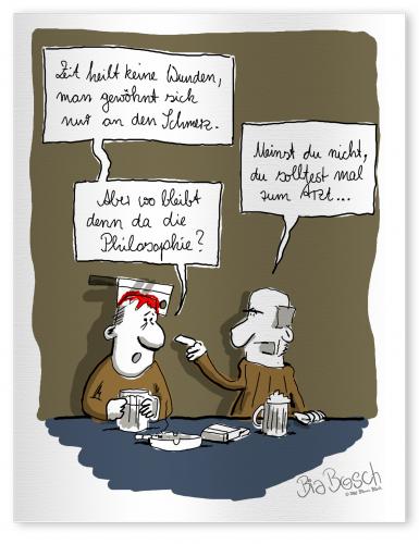 Cartoon: Zeit heilt keine Wunden (medium) by diebia tagged zeit,wunden,schmerz,arzt,axt,philosphie