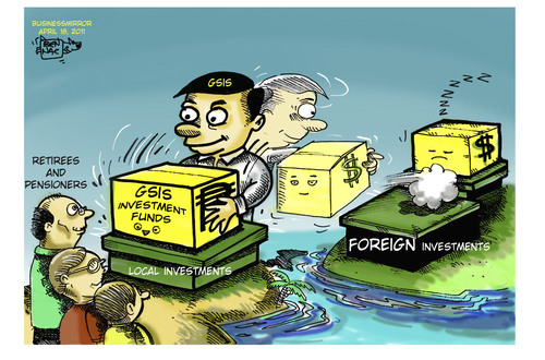 Cartoon: GSIS funds (medium) by bennaccartoons tagged government,funds