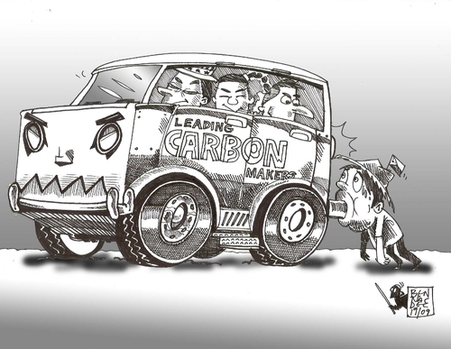 Cartoon: pollution (medium) by bennaccartoons tagged air,pollution,superpowers