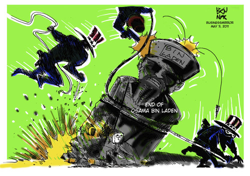 Cartoon: The death of a terrorist (medium) by bennaccartoons tagged bin,laden,osama,terrorism