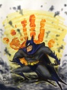 Cartoon: Hand print and a superhero (small) by bennaccartoons tagged batman,bennac,cartoons