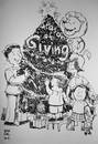 Cartoon: Merry Christmas! Give! (small) by bennaccartoons tagged christmas,brent,bennac